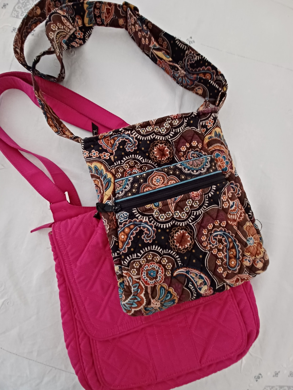Vera Bradley Quilted Cotton Grossbody Bundle- Set Of 2